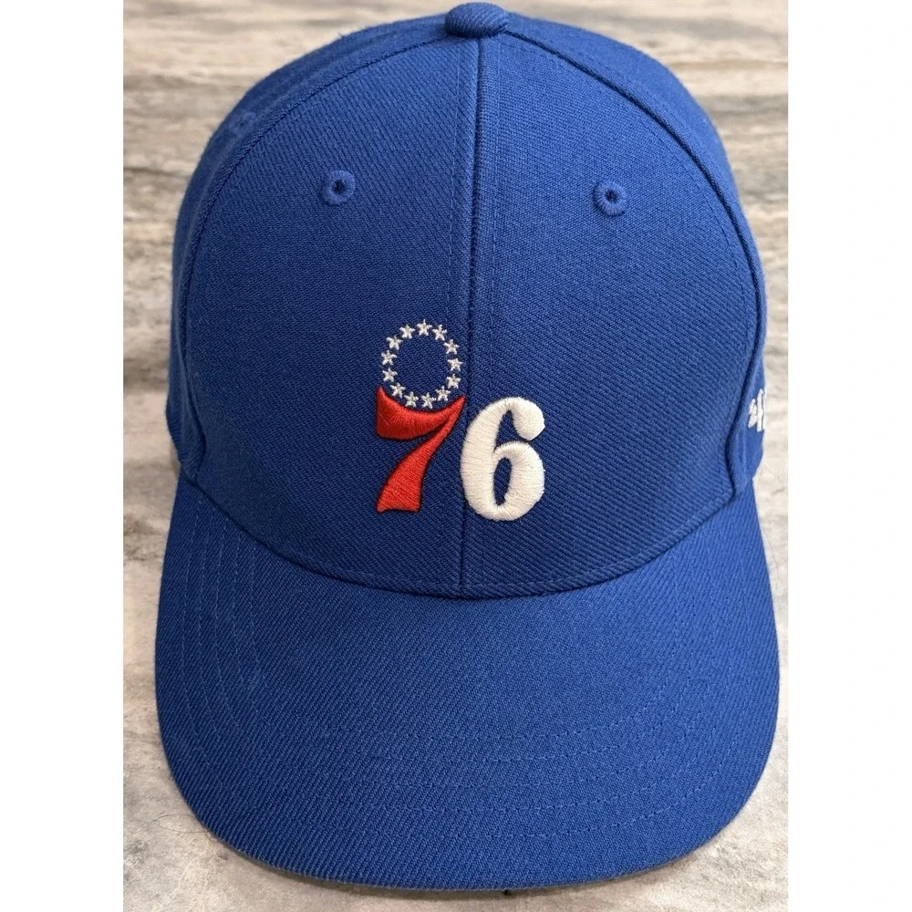 '47 Brand Philadelphia 76ers Baseball Cap Strapback Hat Blue One Size NBA